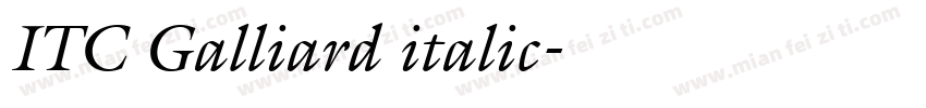 ITC Galliard italic字体转换